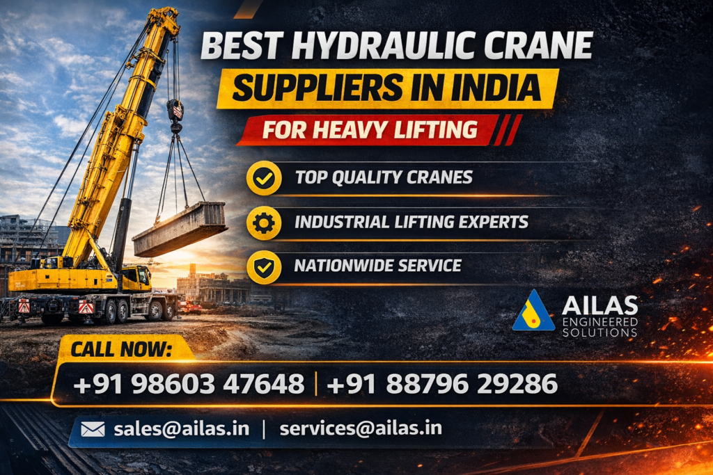 Best hydraulic crane suppliers in India – AILAS crane lifting heavy load